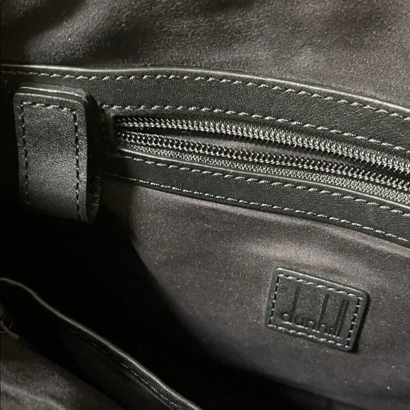 Dunhill Men's Coated Canvas Messenger Bag with Leather Trim - Picture 8 of 12
